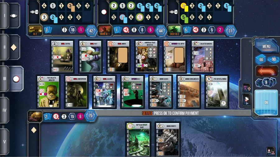 Есть прекрасно реализованная прямо в браузере электронная версия игры на сайте Boardgamearena