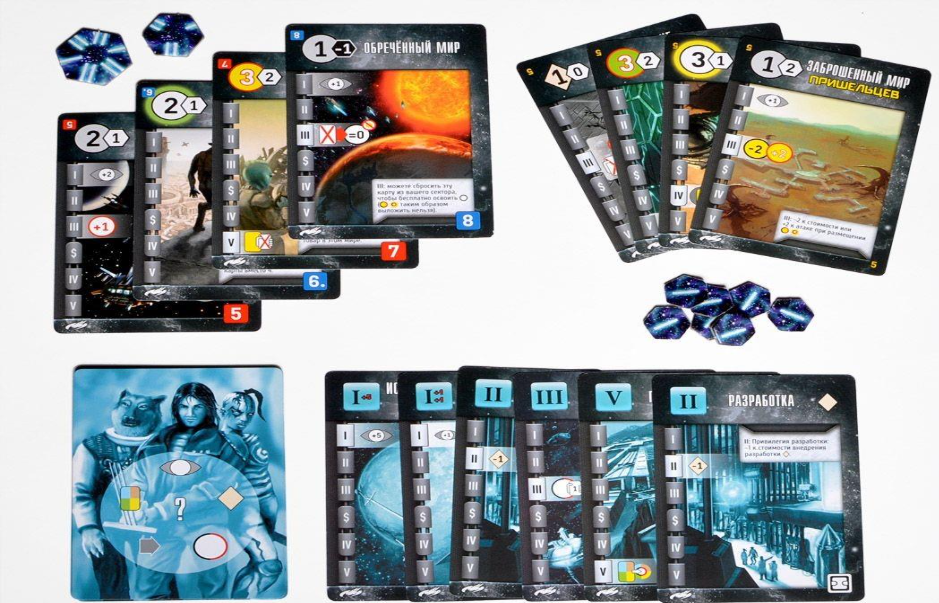 Карты выбора фаз, которые каждый ход игроки втайне выбирают