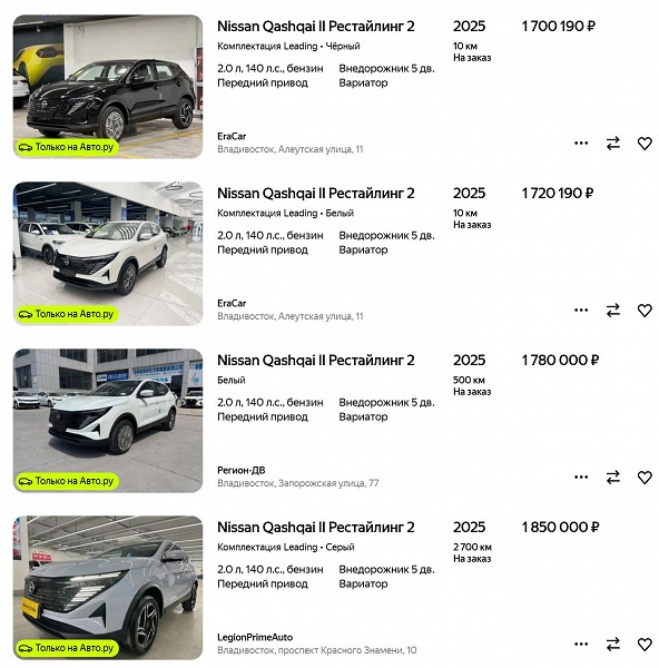 Новый Nissan Qashqai подешевел в России: заказы на новые машины принимаются от 1,7 млн рублей (на 300 тыс. рублей дешевле, чем в октябре)