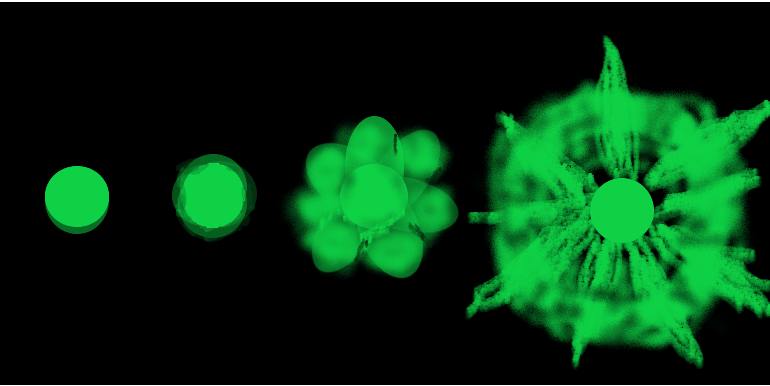 зеленый светофор (приблизительный рисунок, реальная картина чуть более сложная)