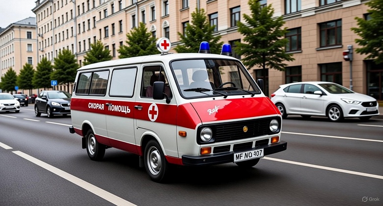 Микроавтобус скорой помощи из частной коллекции: легендарный РАФ-2203 выставили на продажу в России