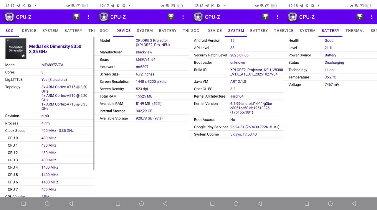 Blackview Xplore 2 Projector — броневик с аккумулятором 20Ач и… проектором - 17 Blackview Xplore 2 Projector — броневик с аккумулятором 20Ач и… проектором - 17