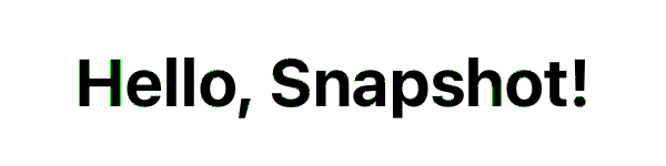 Рисунок 1: Diff изображение AFSnapshotTesting. Пример выбросов iPhone 15pro simulator iOS 18 vs. iOS 17.2. (XCode 15.3, macbook m1 pro)