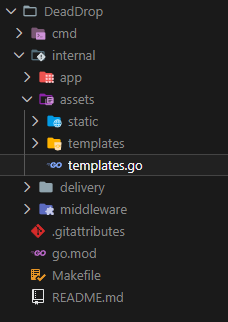 Новая директория в проекте: internal/assets