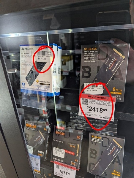 Пока все обсуждали цены на память, цены на SSD взлетели на 50% за два месяца: в США SSD на 8 ТБ продают за 2400 долларов (но это, вероятно, ошибка) - 1 Пока все обсуждали цены на память, цены на SSD взлетели на 50% за два месяца: в США SSD на 8 ТБ продают за 2400 долларов (но это, вероятно, ошибка)