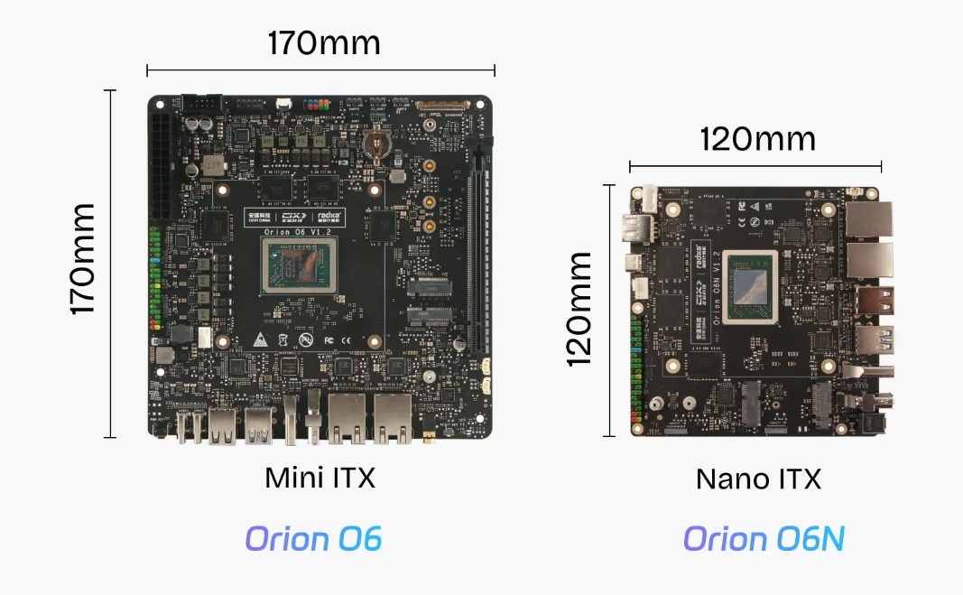 Сравнение плат Orion O6 и Orion O6N