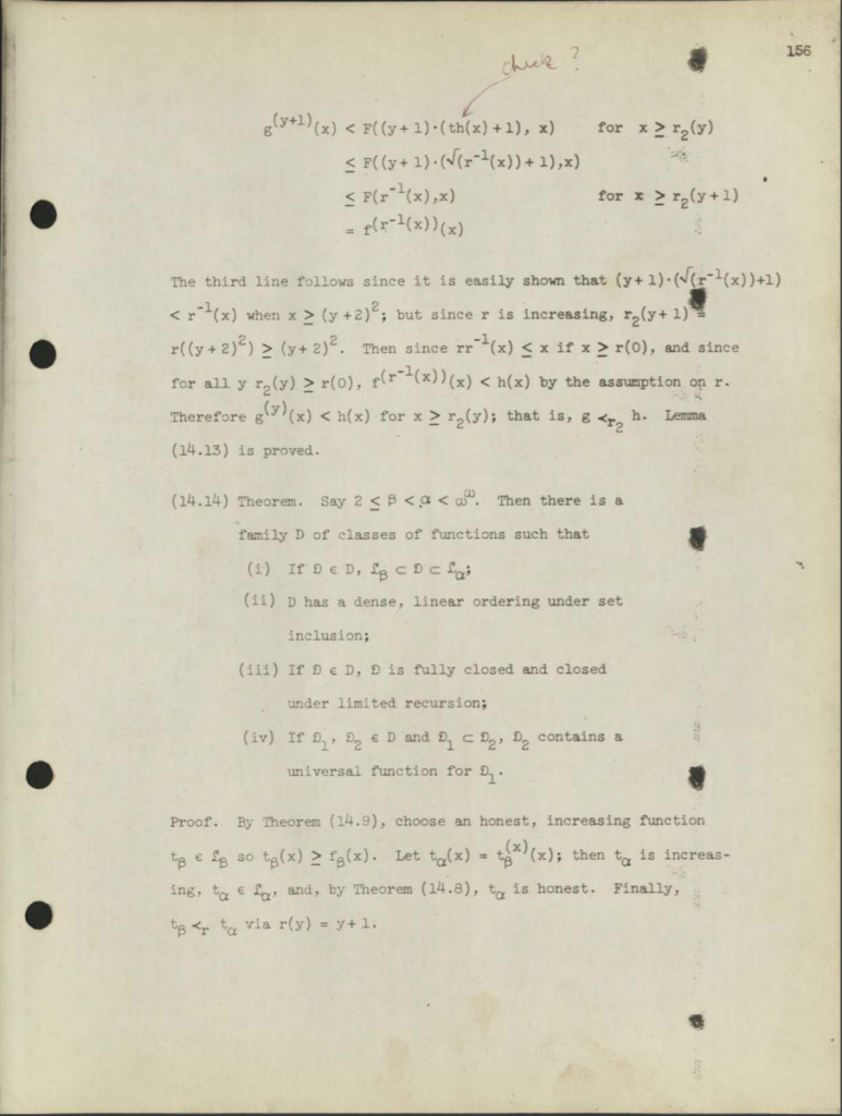 Страница из докторской диссертации Ритчи, которая считалась потерянной до 2020 года, а после находки стала предметом научных исследований. Специалисты пытаются понять, как она набрана и напечатана с множеством математических символов и многоуровневой типографикой за 16 лет до изобретения PostScript