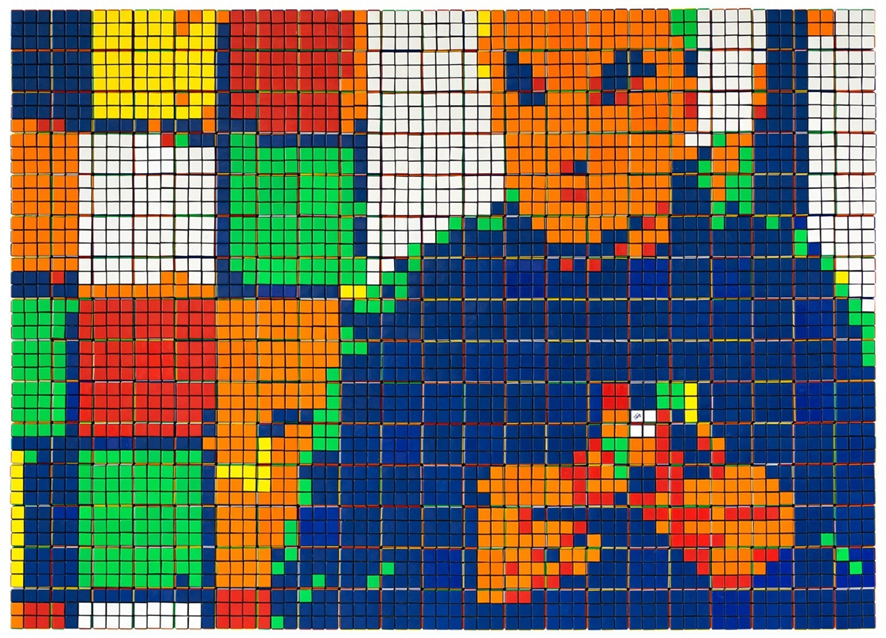 Invader. Rubik Self Portrait with Cube. 2005. Источник: https://www.space-invaders.com