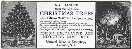 Реклама 1901 года. Ваши елки больше не сгорят.