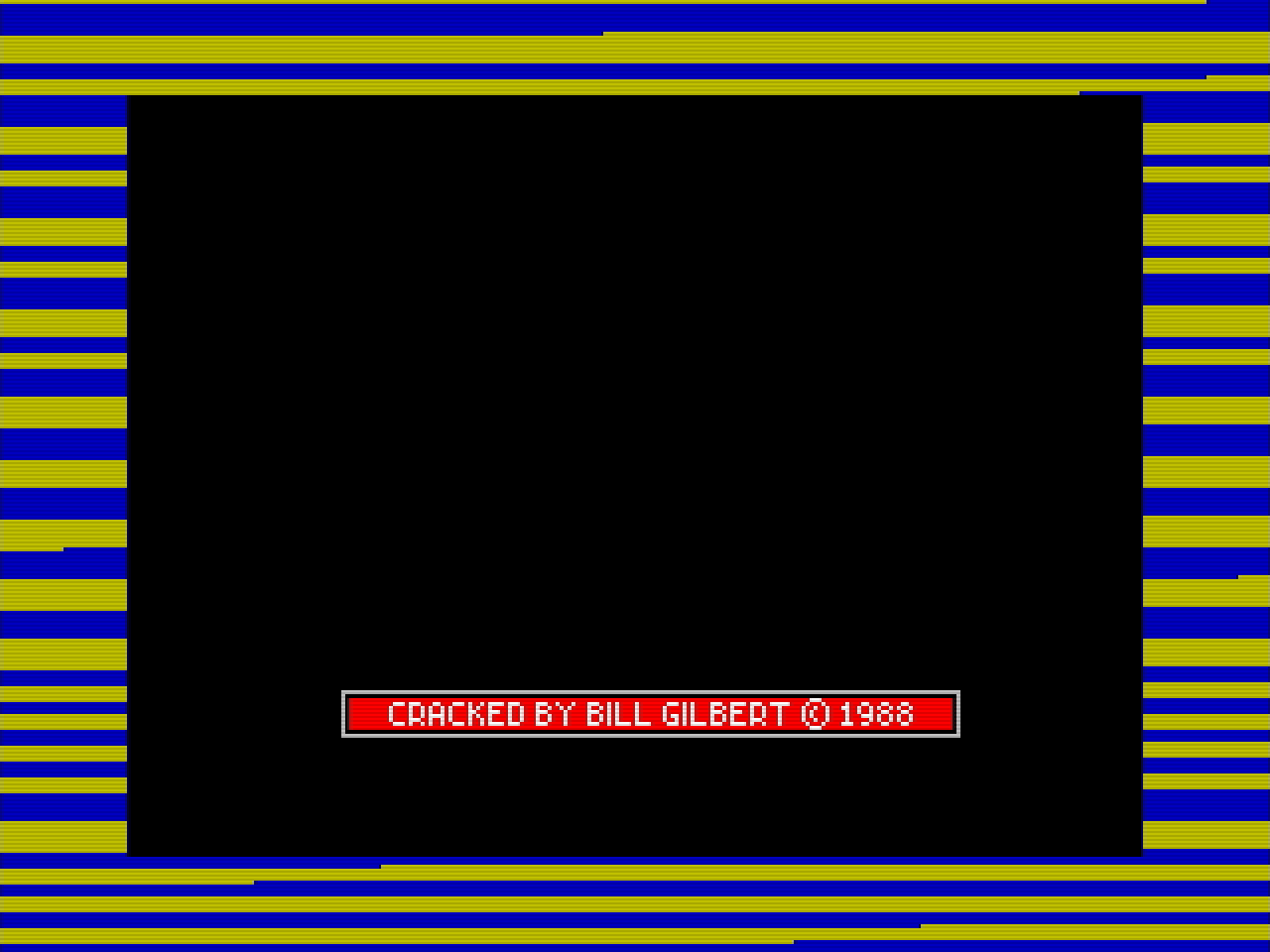 Памятная строчка «CRACKED BY BILL GILBERT»