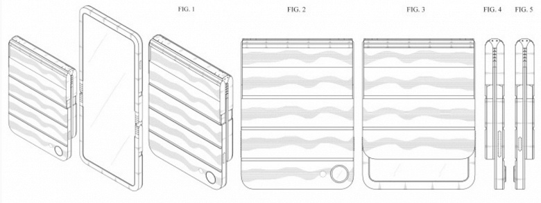 Samsung работает над смартфоном, который сможет складываться наизнанку. Такой вариант раскладушки описан в свежем патенте компании 