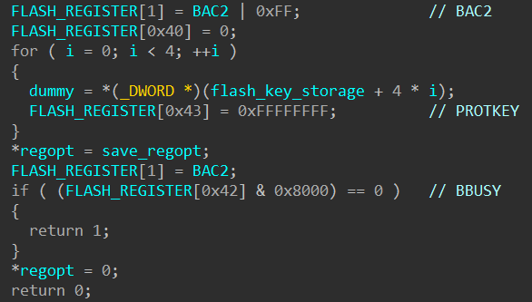 декомпилированная программа с выключенной оптимизацией чтения адресов