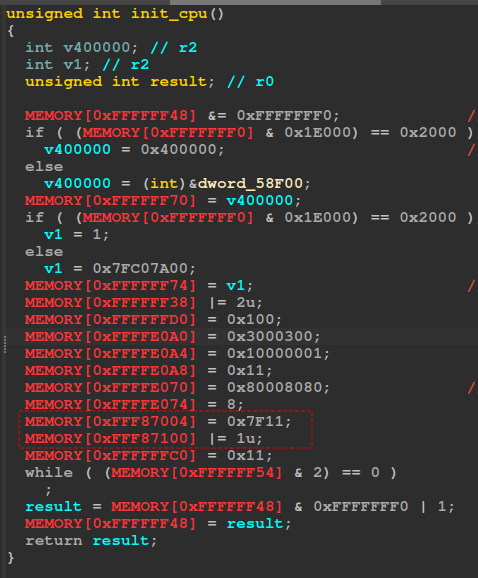 Фрагмент программы блока SRS Fiat 