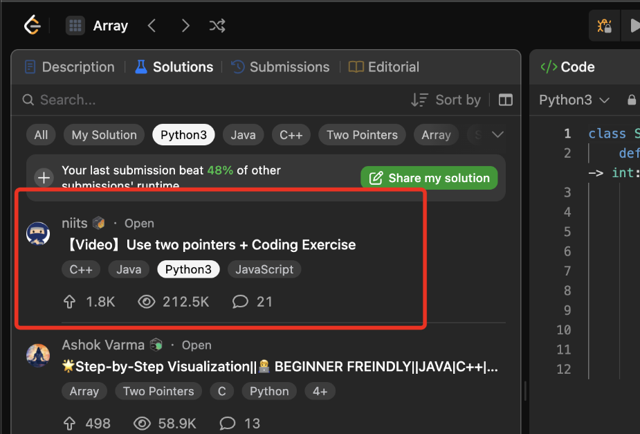 У лучших решений высокий рейтинг, ценные комментарии и даже видео с объяснениями.