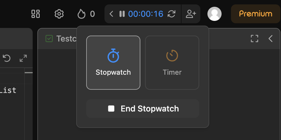 Время можно просто засечь, либо поставить дедлайн. Таймер останавливается после успешного решения сам.