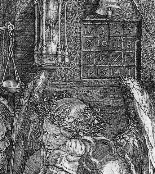 Фрагмент гравюры Альбрехта Дюрера "Меланхолия"