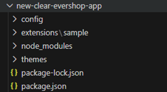 Будет создана следующая структура файлов
