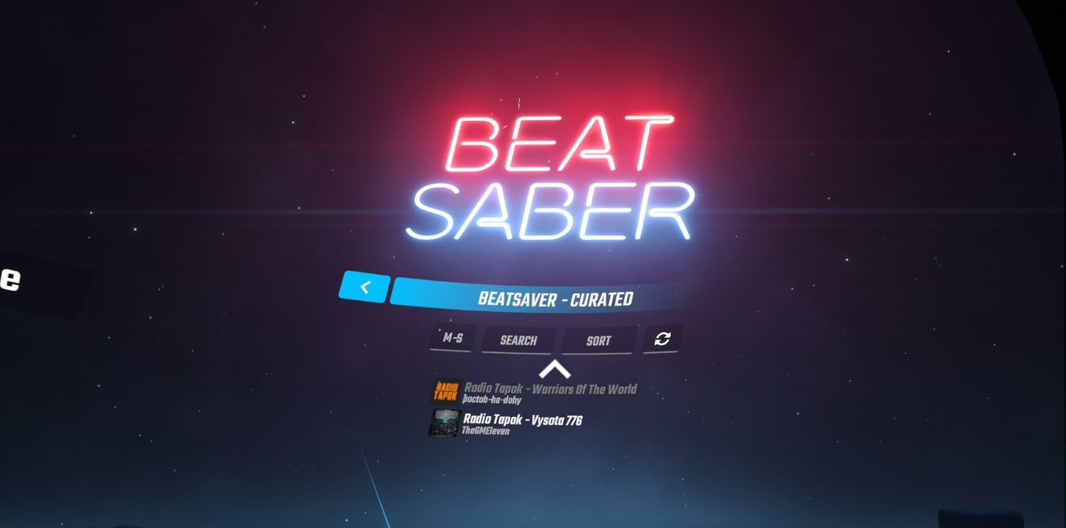 Поиск по базе треков BeatSaver в игре.