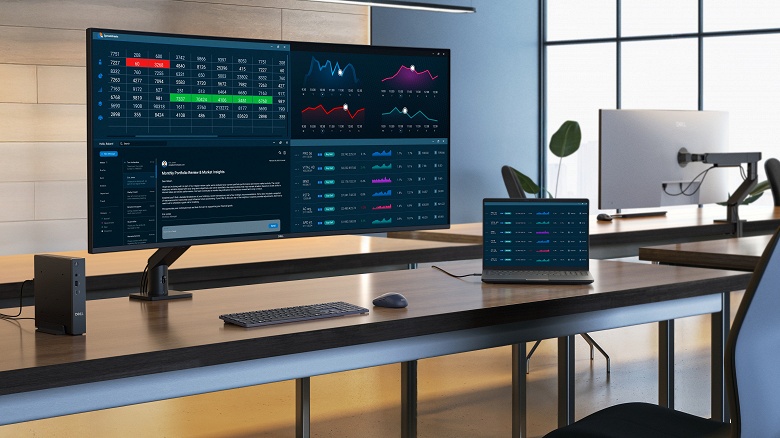 Dell представила гигантский 52-дюймовый монитор UltraSharp 52 Thunderbolt Hub Monitor, который может одновременно вывести картинку с четырёх ПК