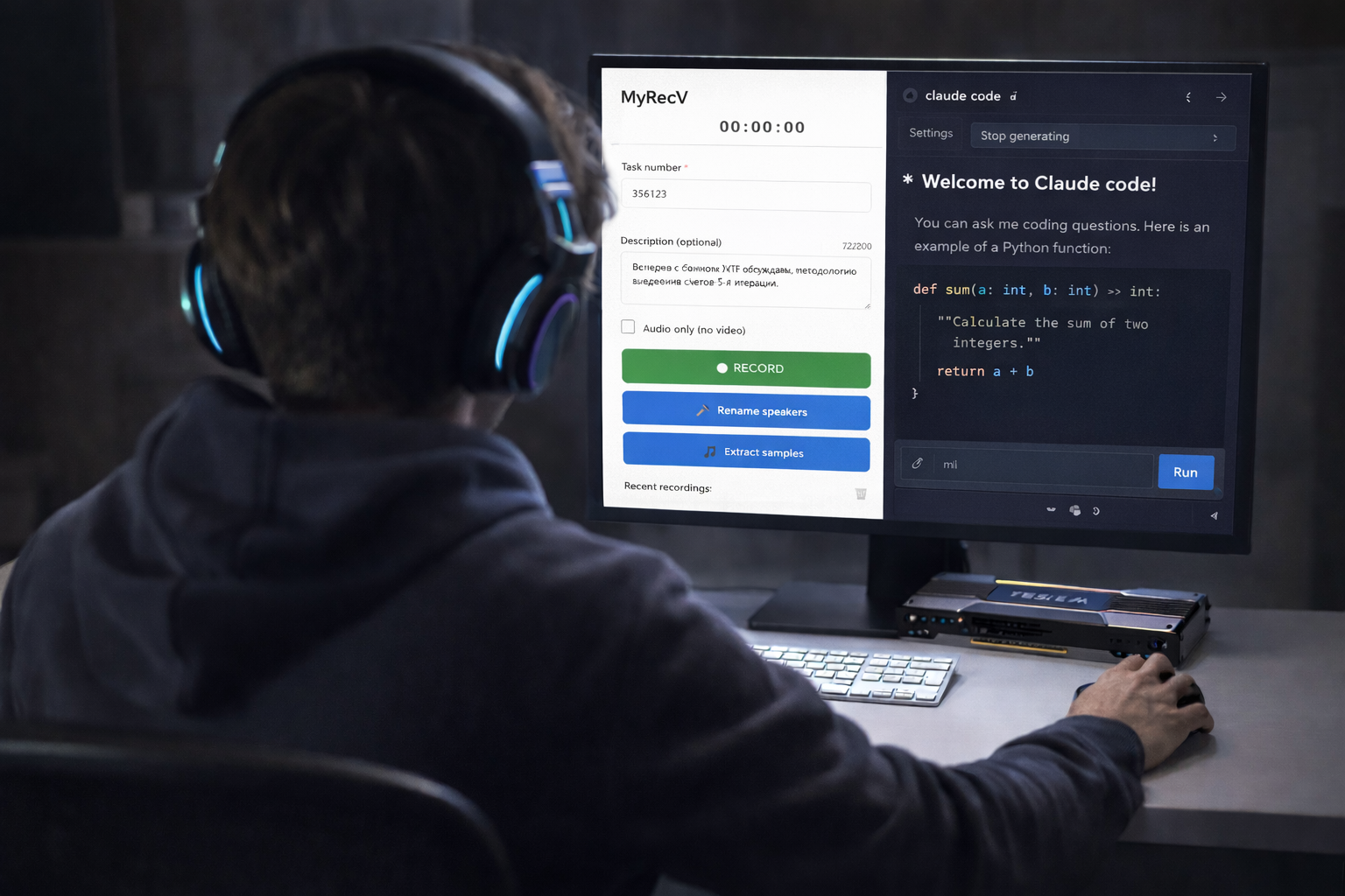 Как я решил проблему длинных совещаний вайбкодингом и китайской видеокартой - 1
