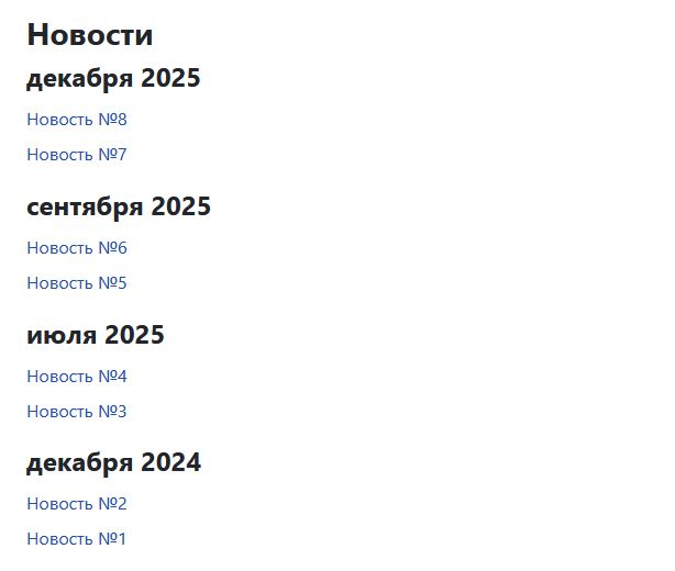 Вывод списка материалов Joomla с разделением по годам и месяцам. Переопределение модуля Материалы (mod_articles) - 1