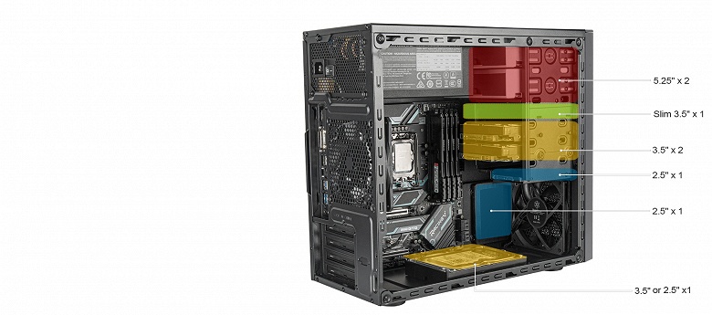 Корпус SilverStone Fara 314 формата Mid-Tower позволяет установить два оптических привода и четыре HDD