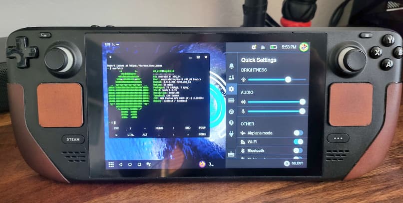 Bazzite на Steam Deck
