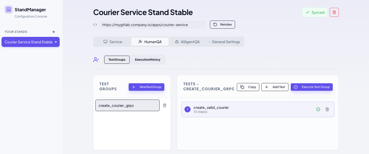 Stand Manager (HumanQA)