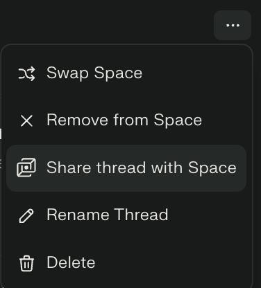 Открытие доступа к треду в Space