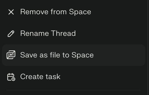 Добавление контекста диалога в Space