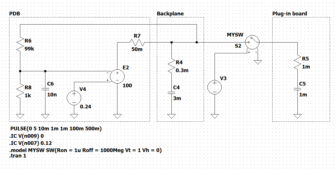 Схема с учетом источника питания на PDB