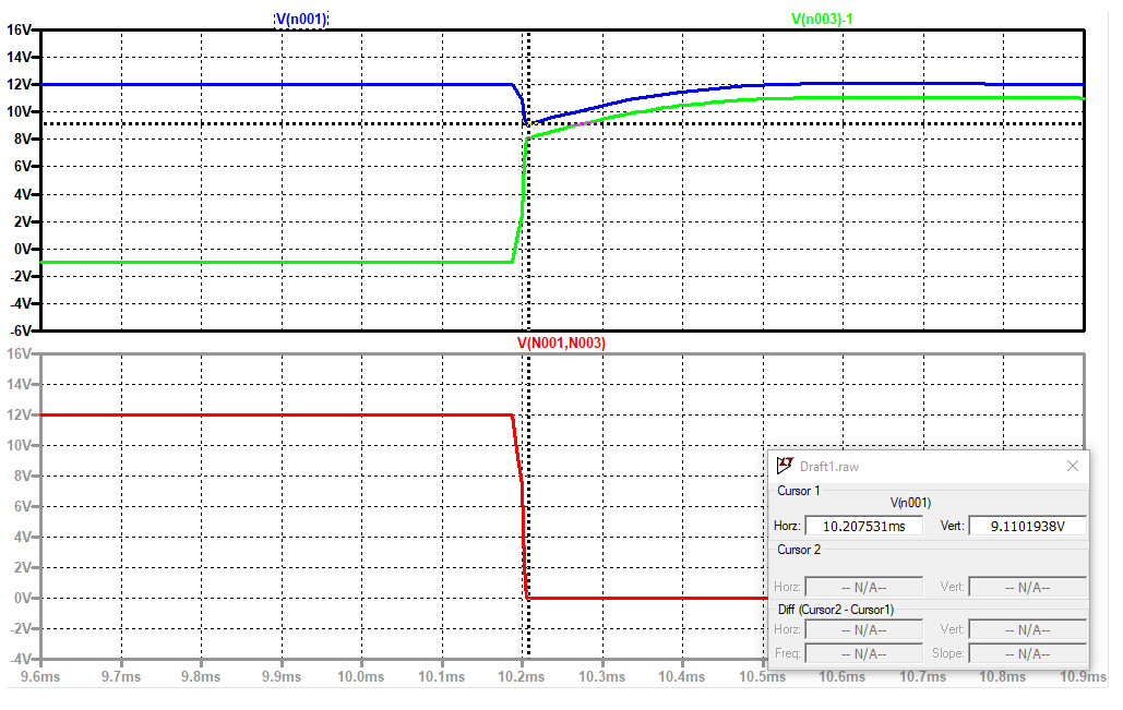 Напряжение на выходе бэкплейна и на входе вставляемой платы с регулятором напряжения