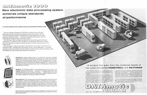 Datamatic 1000 -  рекламный буклет мейнфрейма. 