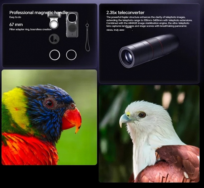 Не только 200 Мп, 7200 мАч, IP69K, Snapdragon 8 Elite Gen 5 и 24 ГБ памяти, но и телеконвертер. Honor Magic 8 RSR Porsche Design получил дополнительный комплект для фотосъемки