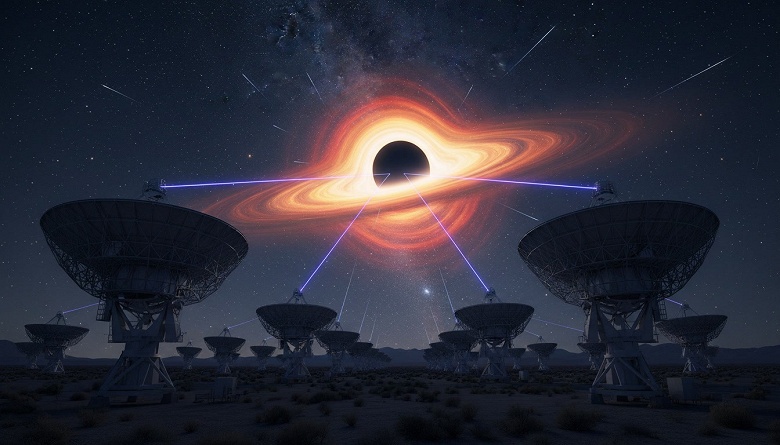 Радиотелескопы переходят с электроники на лазеры: лазерные частотные гребёнки позволят получать более чёткие изображения чёрных дыр - 1 Радиотелескопы переходят с электроники на лазеры: лазерные частотные гребёнки позволят получать более чёткие изображения чёрных дыр