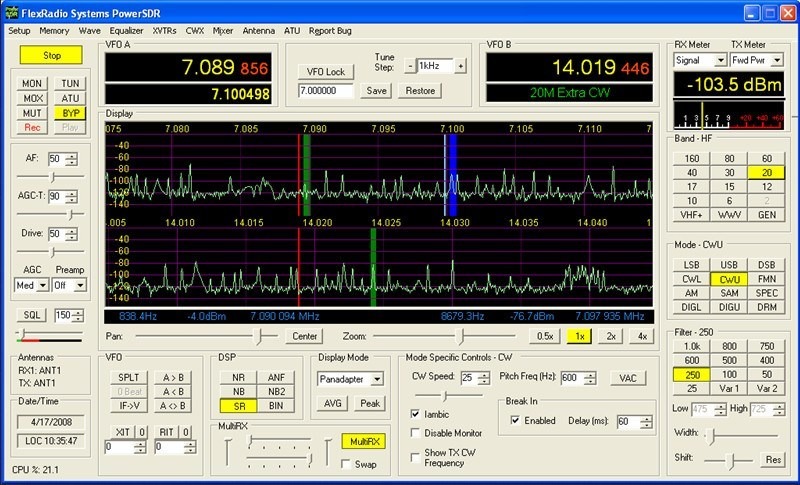 PowerSDR v.1.8 (источник изображения)