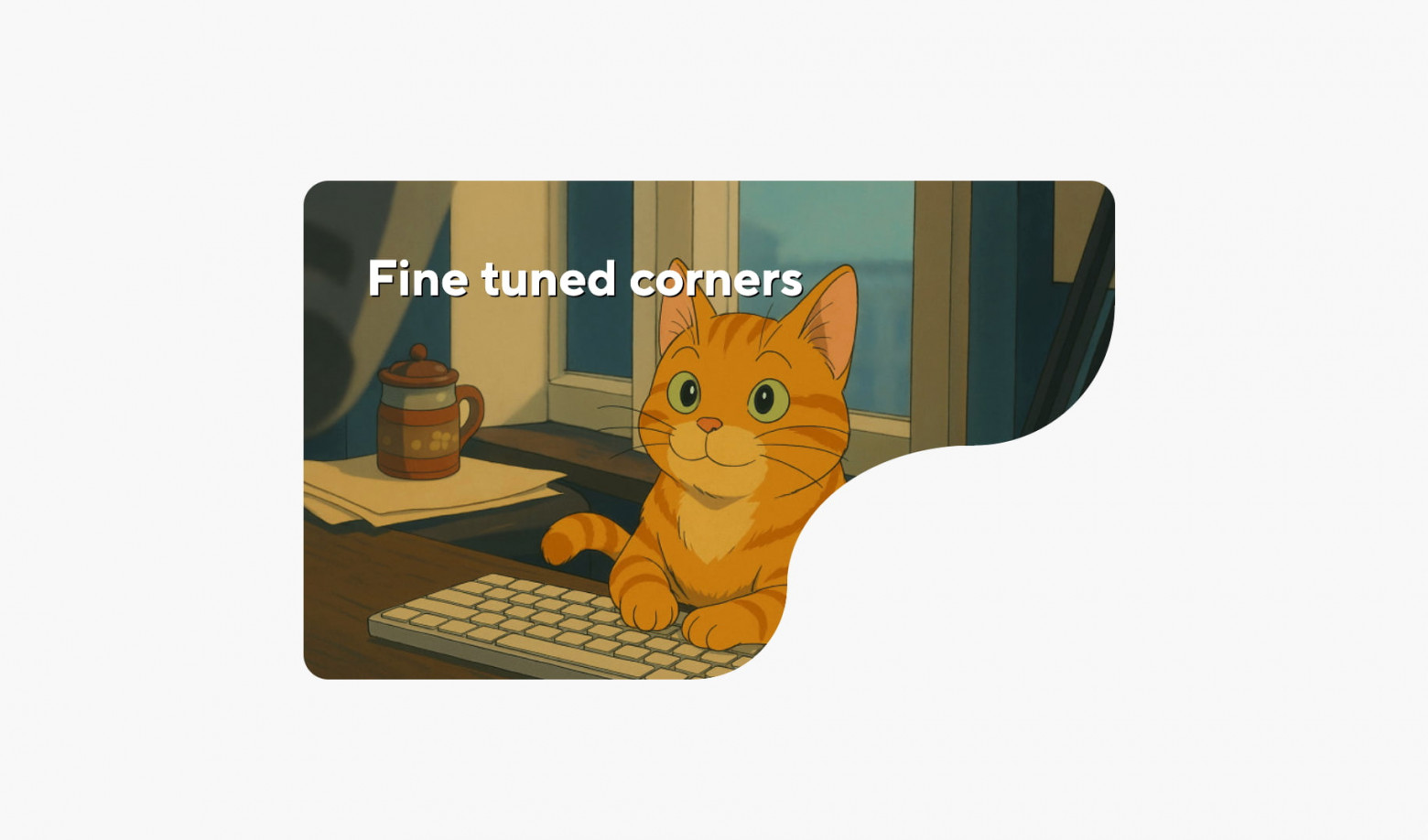 Впуклый угол с разными радиусами скруглений