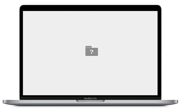  Рис. 2. Состояние MacBook при отсутствии источников загрузки или любой другой проблеме. Опытный пользователь всегда знает что именно пошло не так.