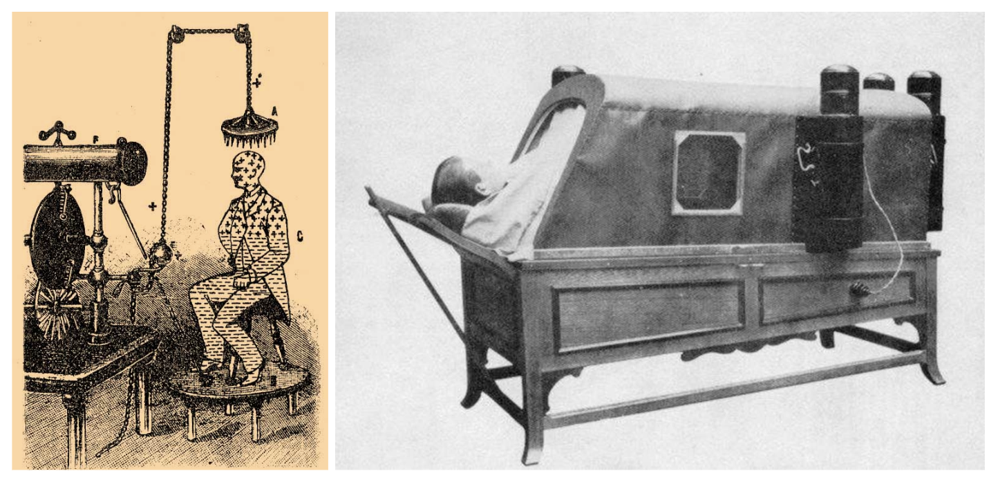 Электрические ванны были безболезненными, но вызывали у пациентов жар, потливость и учащенное сердцебиение
