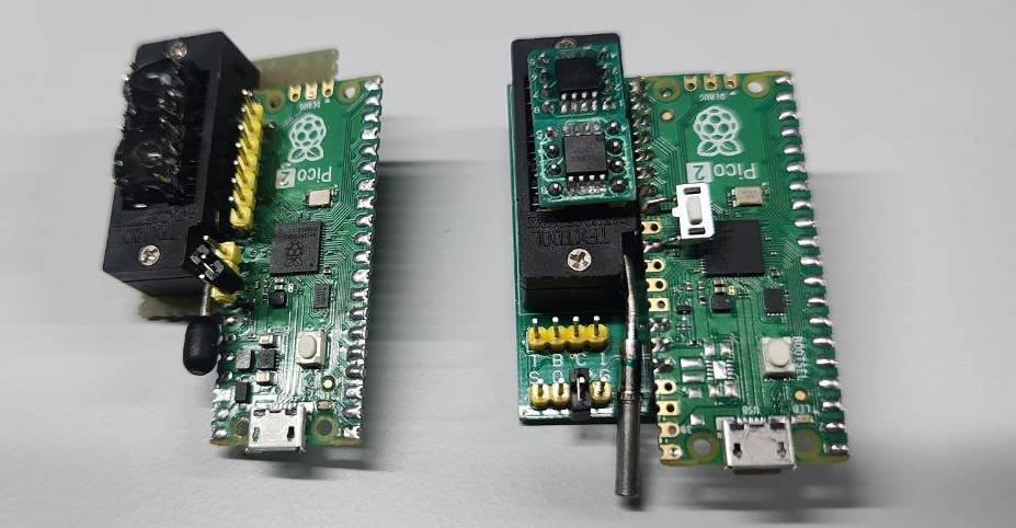 Вместо макетки с лапшой из проводов теперь нормально разведённая плата. Стало поаккуратнее.