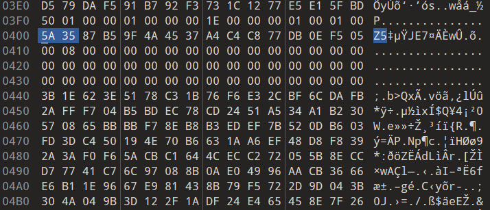 Модуль ключа занимает смещения 0x440..0x540