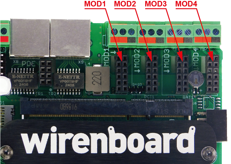 Слоты для модулей расширения