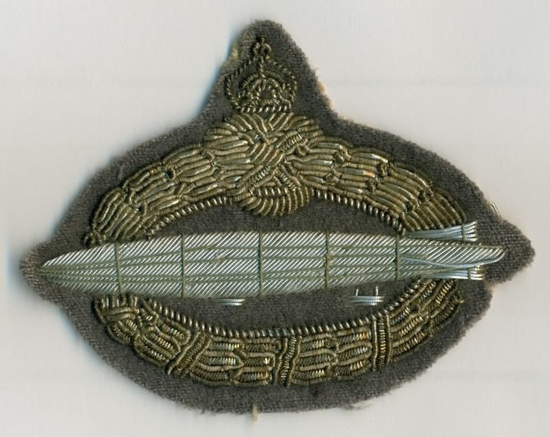 Нашивка членов экипажа флотских цеппелинов, принадлежавшая Гансу фон Шиллеру