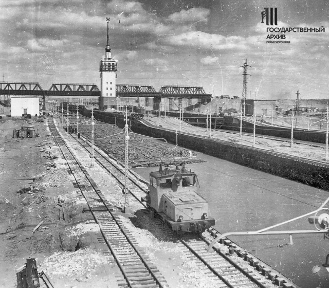 Одна из первых проводок плота «Бурлаком», 29 мая 1955 г. Источник