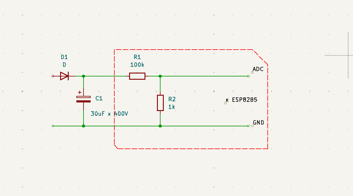 Схема делителя напряжения