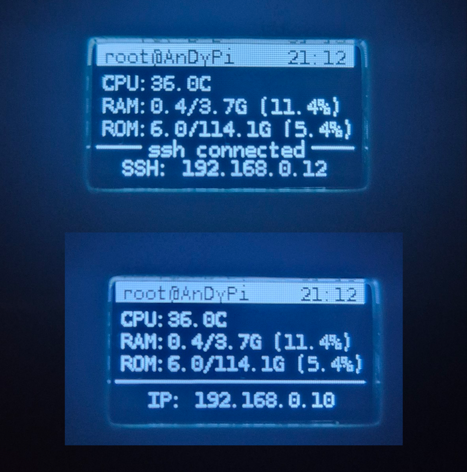 Пример дисплея