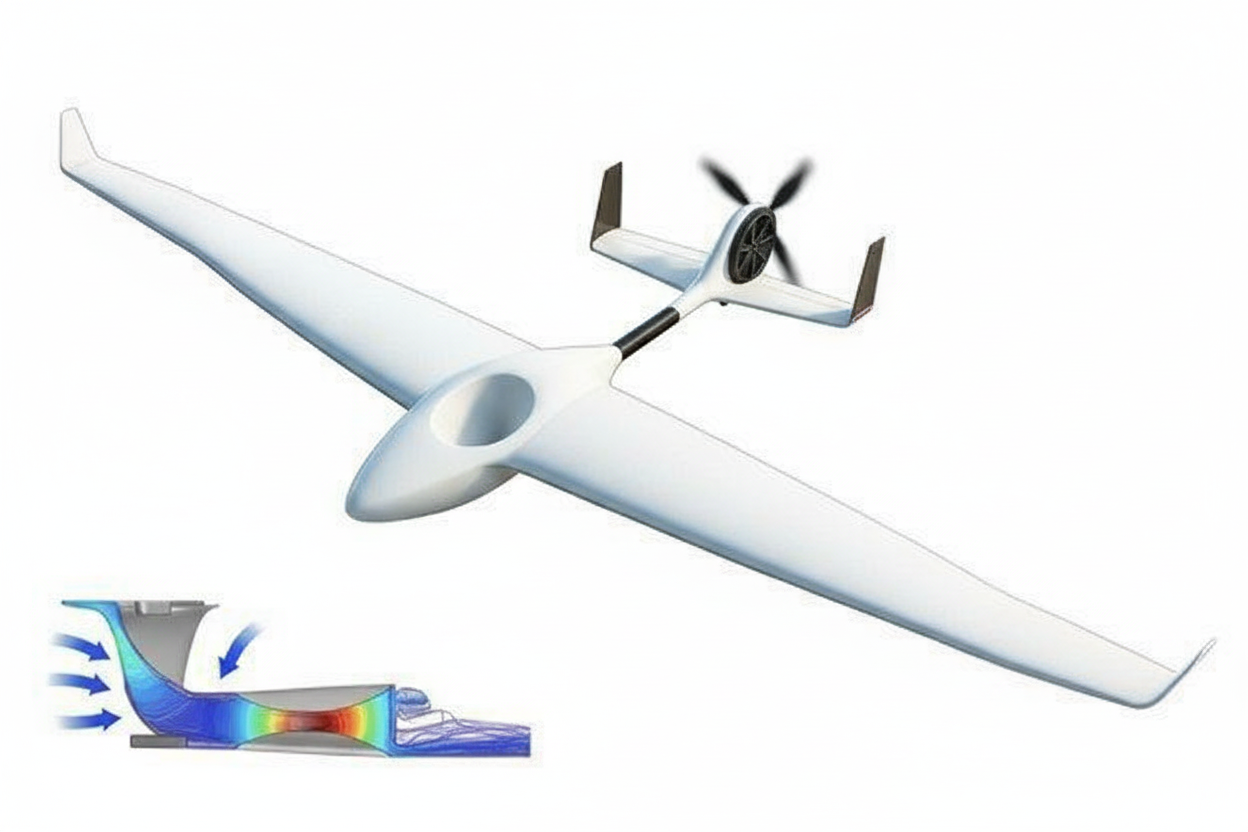 Схематическая работа воздухозаборника при открытом клапане