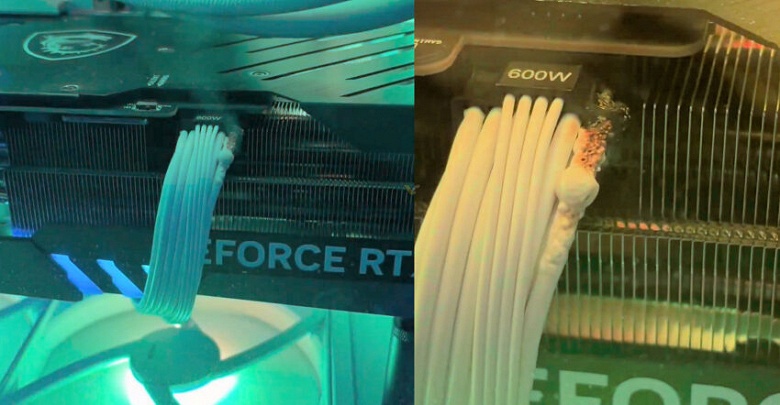 GeForce RTX 4090 с дымком: девушка засняла, как её MSI RTX 4090 Gaming Trio начала гореть прямо во время игры