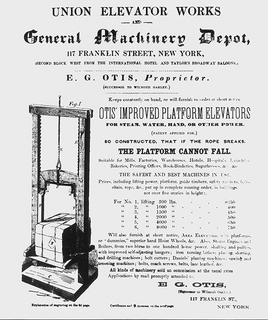 Реклама грузовых гидравлических лифтов Отис