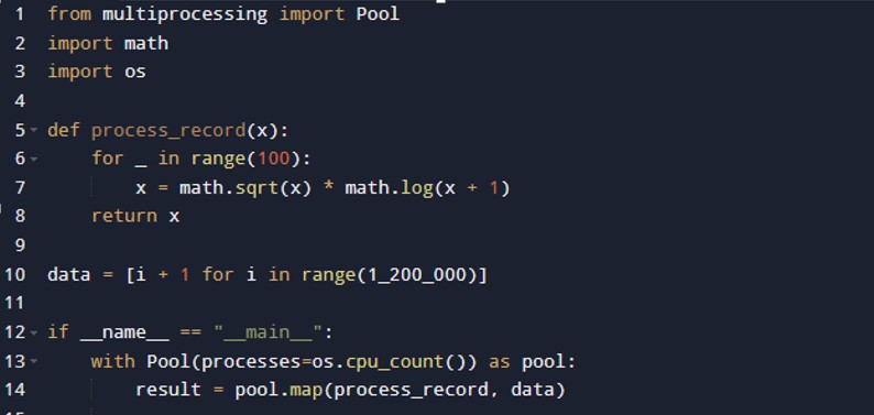 Код с модулем для окружающей среды Ubuntu 22.04 LTS (8-ядерный CPU), Python 3.10 